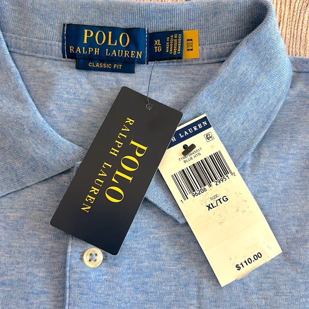 NWT Polo Ralph Lauren Short Sleeve Classic Fit Soft Touch Pima Cotton Polo Shirt - Picture 3 of 3